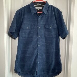 pd+c Short Sleeve Shirt, Size XL, Slim Fit, Button Down Stretch